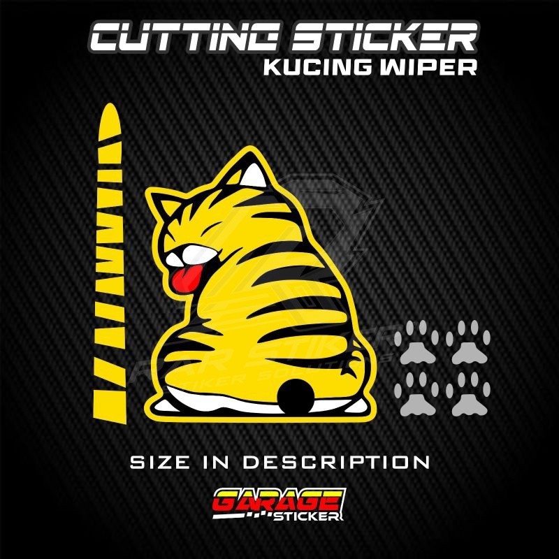 Sticker kucing wiper cutting stiker kucing kaca mobil belakang