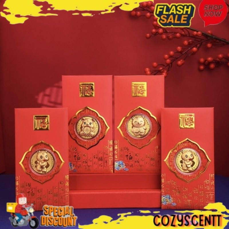 MK208 Angpao Koin Emas 24K Shio Macan Kado Imlek Souvenir Sincia BIG SALEE !!!