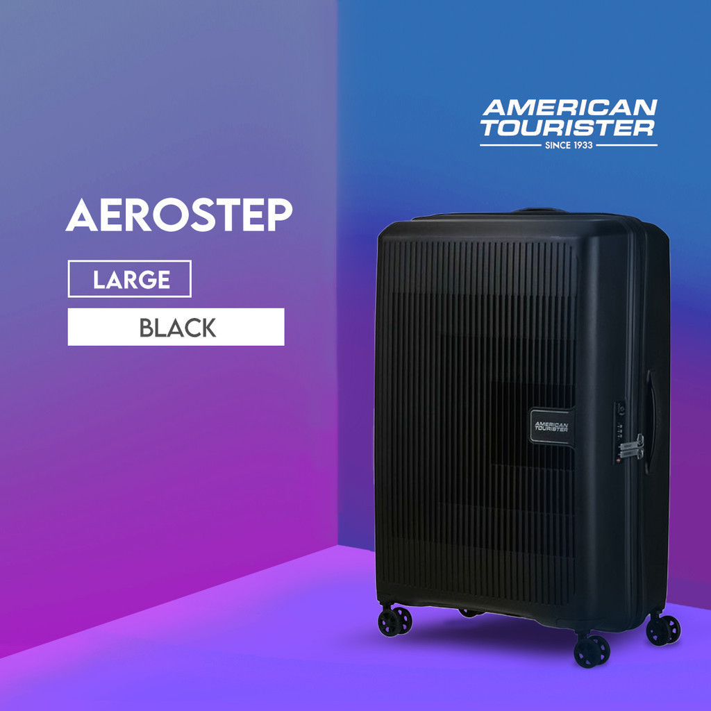American Tourister Koper Hardcase Aerostep Large 28" - Black