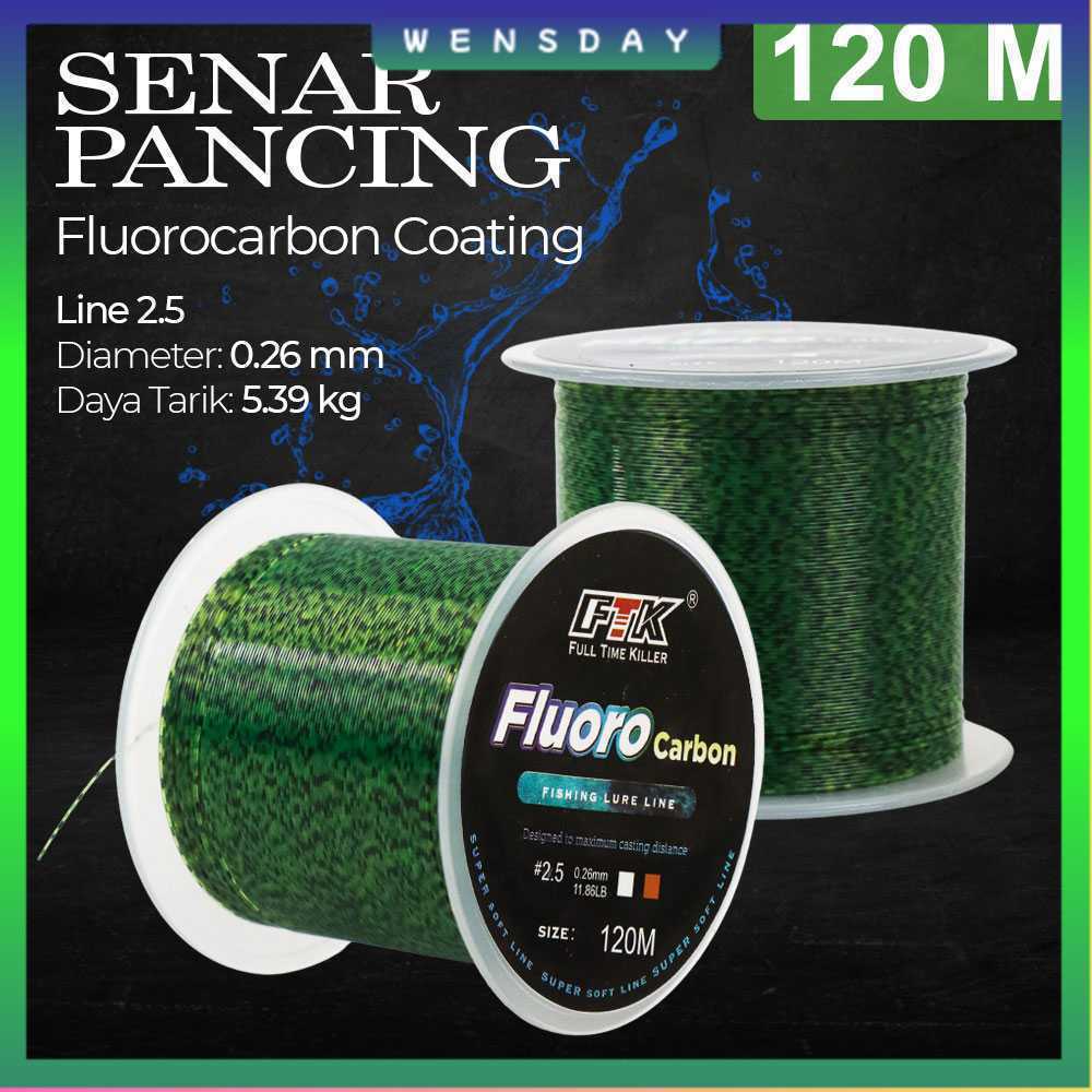 FTK Senar Pancing Invisible Spot Fluorocarbon Coating 120M - FT12