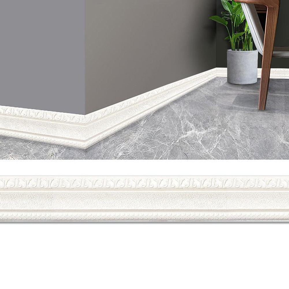 2.3M Self-adhesive Wall Decorative Wire PE Foam 3D Embossing Craft Eco-friendly Shearable Background