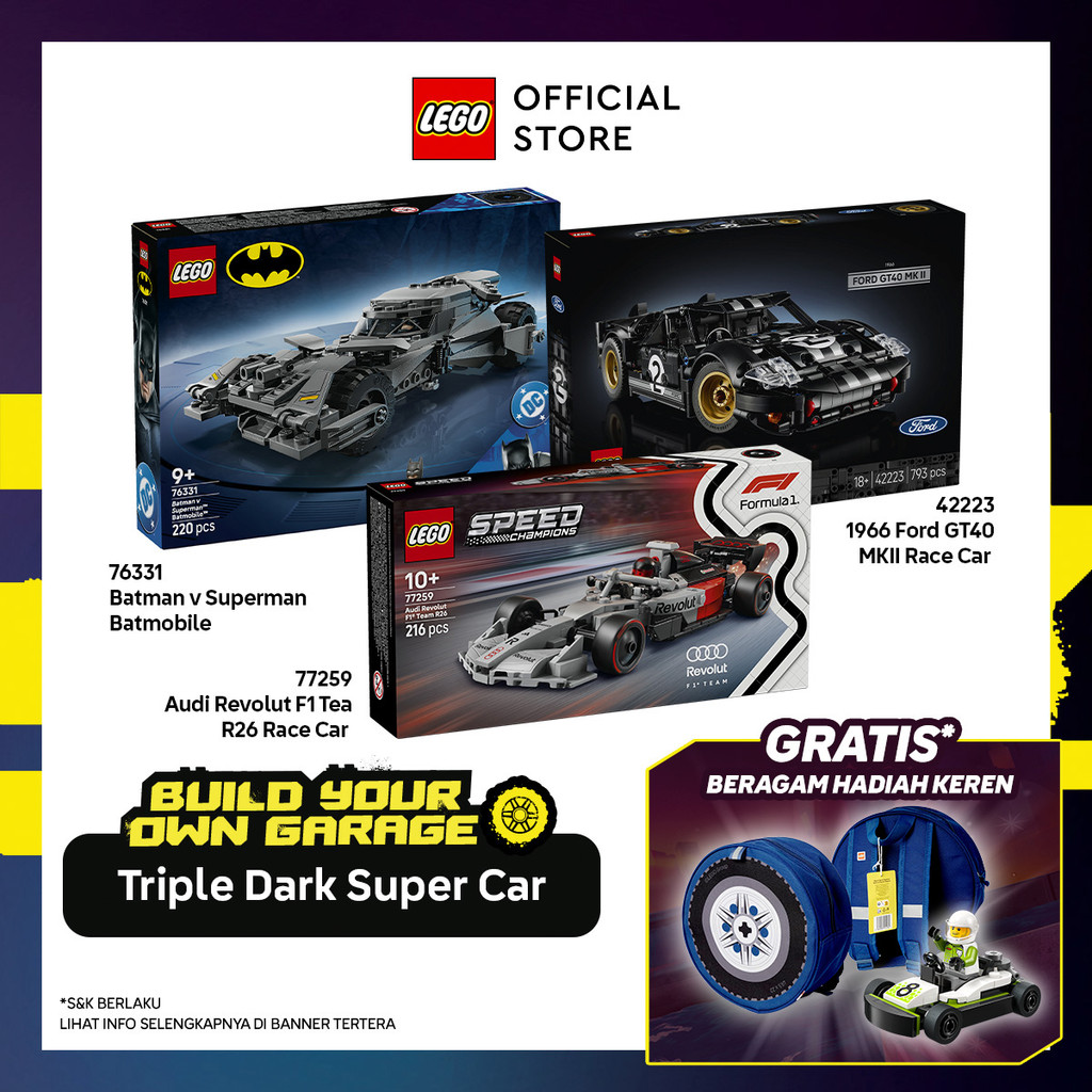Build Your Garage Bundle - LEGO Super Heroes DC 76331 Batman v Superman Batmobile + LEGO Technic 422