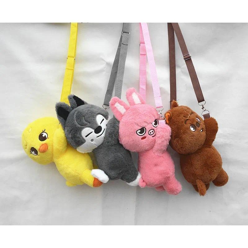 New STRAY KIDS Bang Chan SKZOO Felix Han Jiniret Doll Messenger Bag Cute Plush Small Schoolbag Fashi