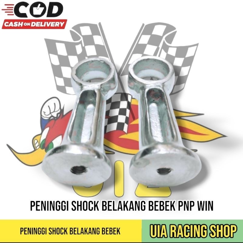 Peninggi Shock Belakang Bebek Tinggi 8.5 cm Drat 12 Drat 14 TRG Satu Set