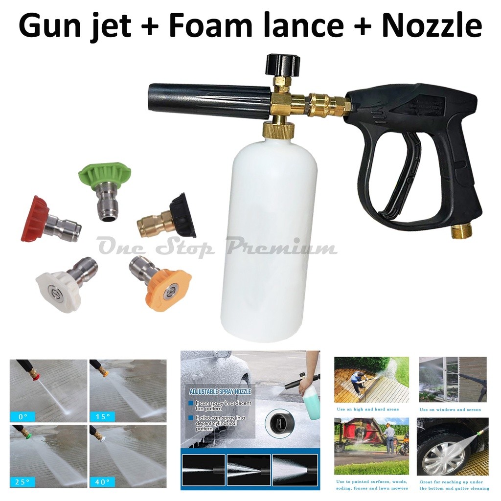 STIK GAGANG TEMBAKAN PISTOL SEMPROTAN TEKANAN TINGGI HIGH PRESSURE WATER TABUNG BOTOL FOAM LANCE FOA