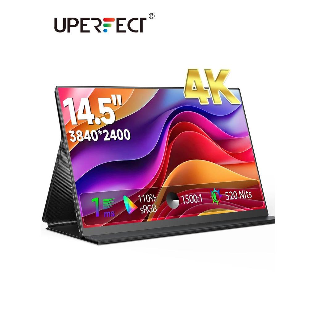 UPERFECT 14.5" 4K 60Hz Portable Monitor 16:10 IPS Screen With Type-C Mini HDMI Second splay Stand Fo