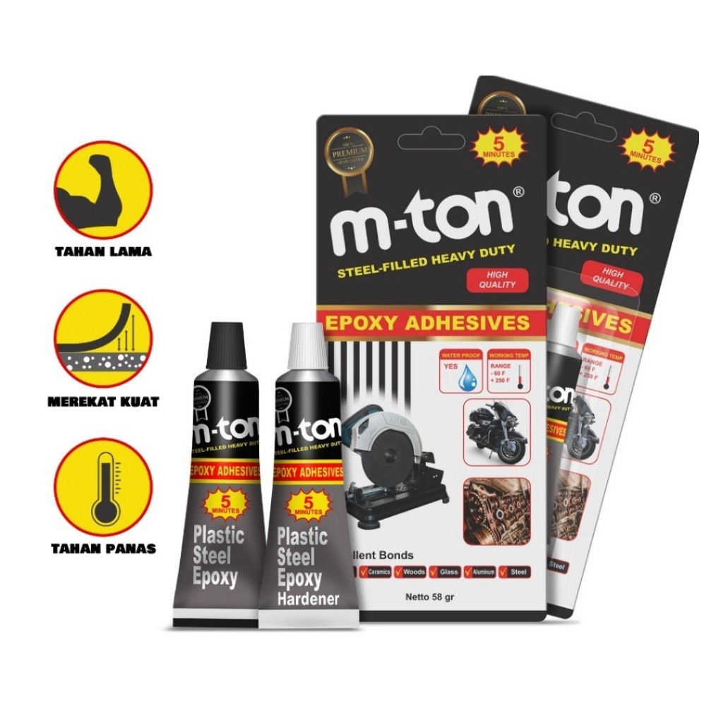 Lem Besi Super Kuat 5 Menit / Lem tahan panas tekanan tinggi / Lem Campur Epoxy--