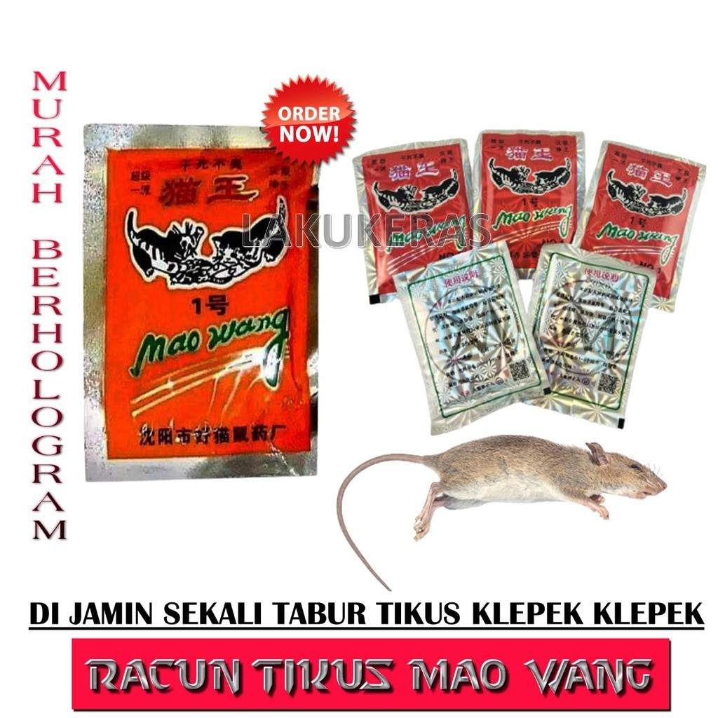 TGM - Racun Tikus MAO WANG Tikus Mati Kering Tidak Berbau/ Racun Tikus MAO WANG ORIGINAL Biasa dan H