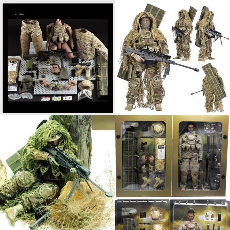 NB07 NB08 1/6 Scale Male Soler Multi-Piece Plastic Collection Sniper with Barrett Military Model for