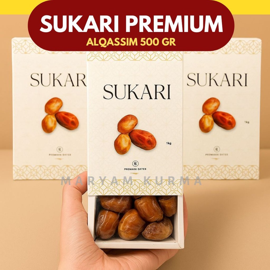 BISA COD 1/2 KG KURMA SUKARI PREMIUM  500GR / SUKKARI AL QASSIM / KURMA MEDAN 500 GR