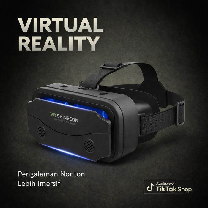 Shinecon G13 - Kacamata VR Bioskop IMAX 360° untuk Nonton Film & Gaming 3D dengan Layar Raksasa & Le