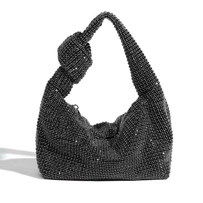 Tas Pesta Wanita Permata Besar Diamond shoulder bag J022 - Black