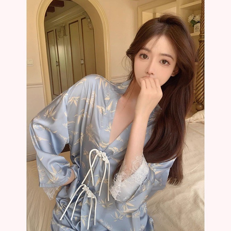 Baju Tidur Set Piyama Model Cina Bahan Satin Premium Pakaian Tidur Wanita Dewasa