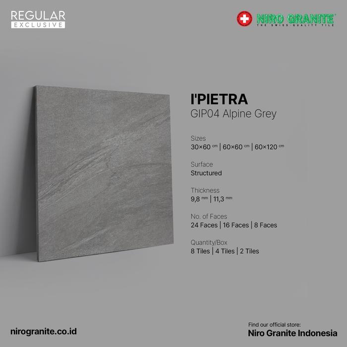 NIRO GRANITE 1st Grade - I'Pietra GIP04 - Structured - 60 x 60, 1 Box