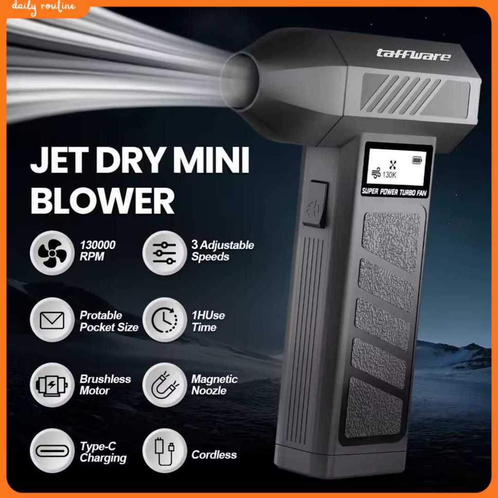 Taffware Mini Turbo Violent Air Blower Cordless Jet Portable 130000RPM - P30