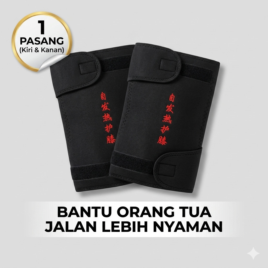BUY 1 GET 1 Deker Lutut Terapi Magnetik /Solusi Nyeri Sendi /Rematik Lansia /Sepasang Sabuk Pemanas