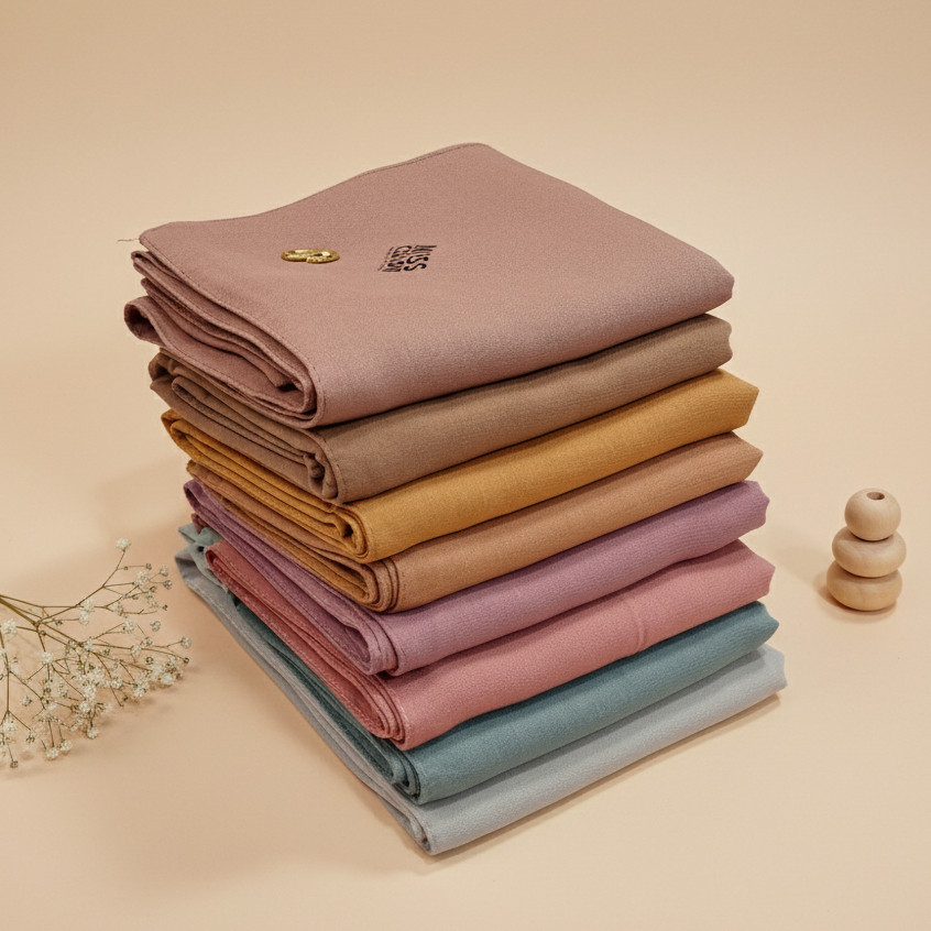 TERBARU Miss Color POLOS Hijab - Premium Basic Scarf - Segi empat 120x120