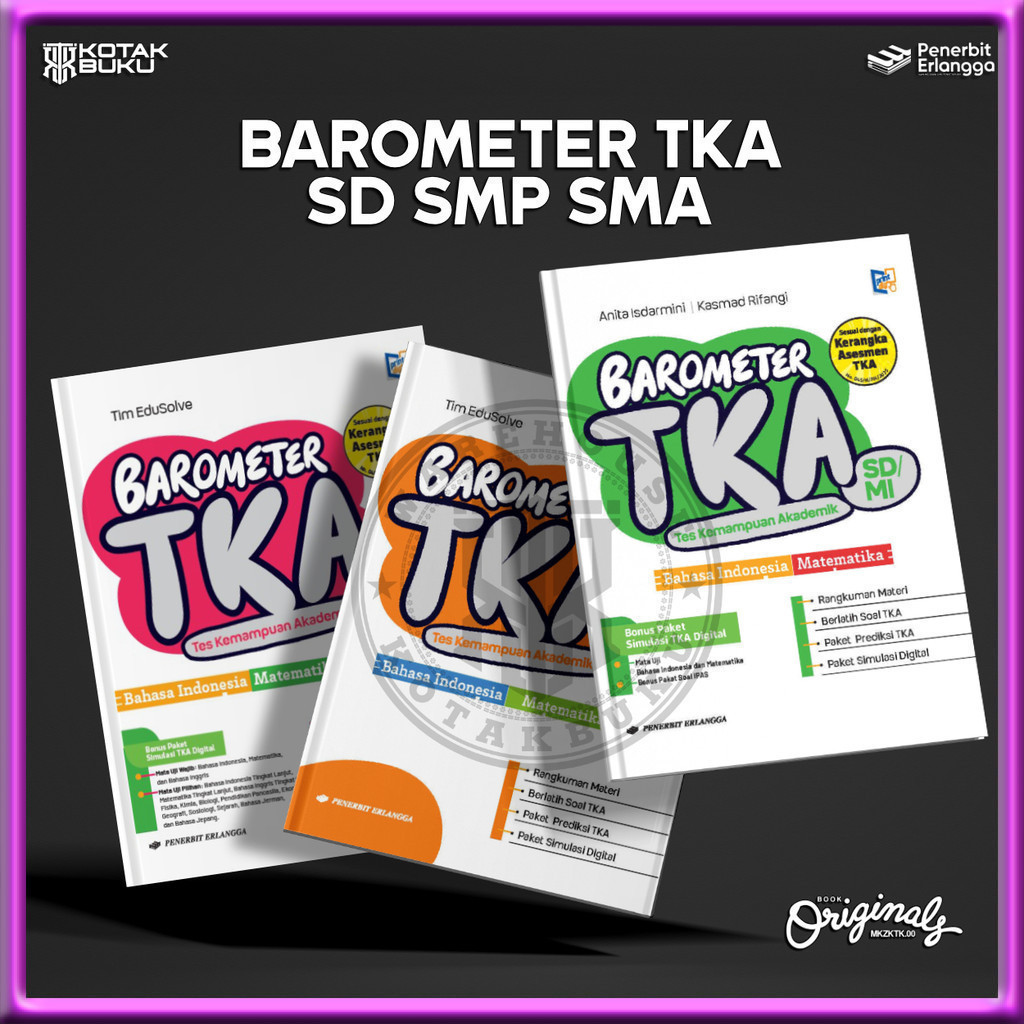 [ Erlangga ] Buku Barometer SD SMP SMA / TKA SD / TKA SMP / TKA SMA