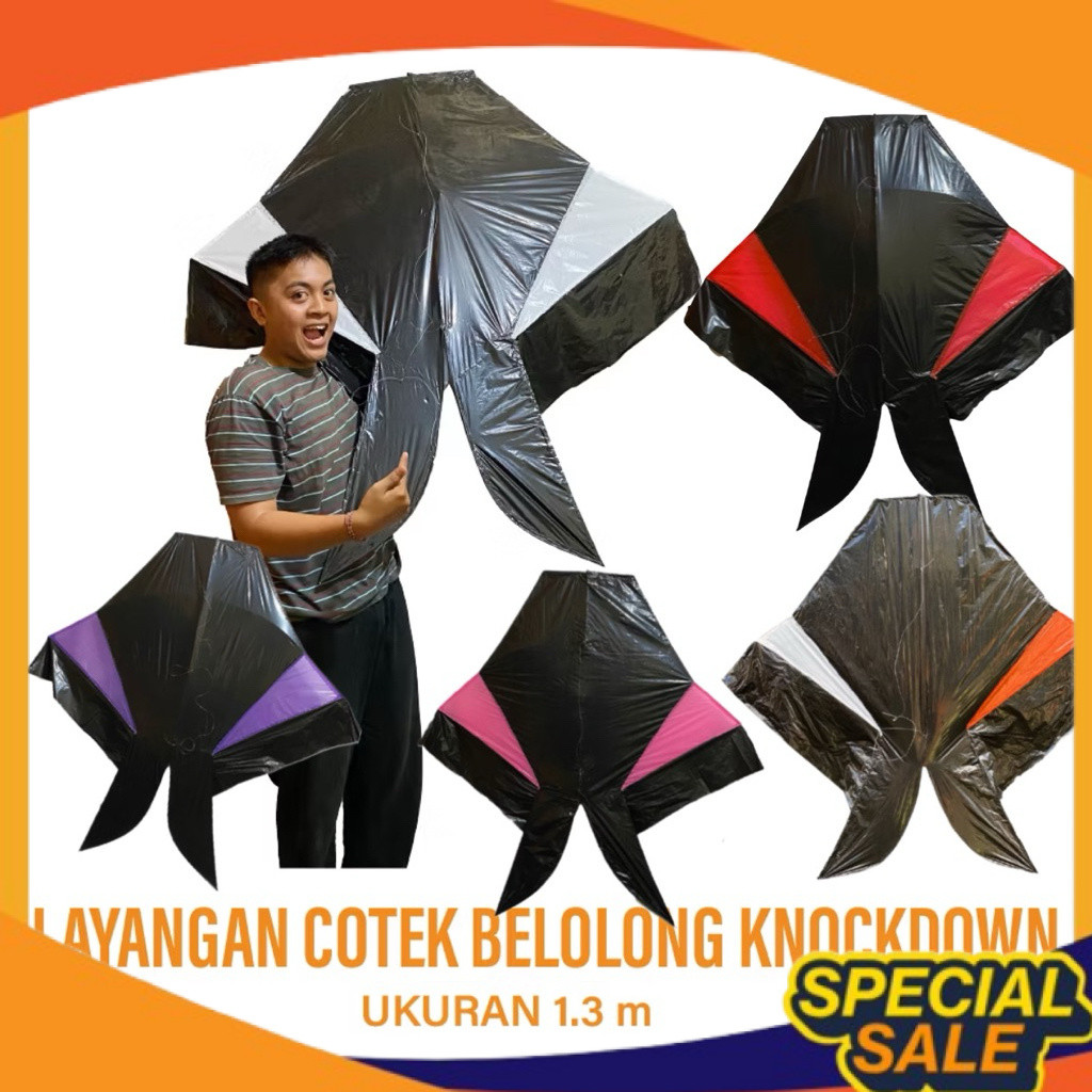 Layangan Cotek Belolong Knockdown - Layangan Cotek - Layangan bebean knockdown - Layangan Bebean Bal
