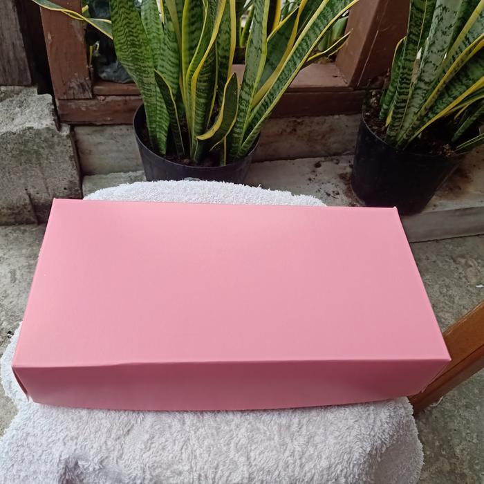 dus kue/ box kue / kotak brownies /kotak kado / box kue kering - pink stabilo