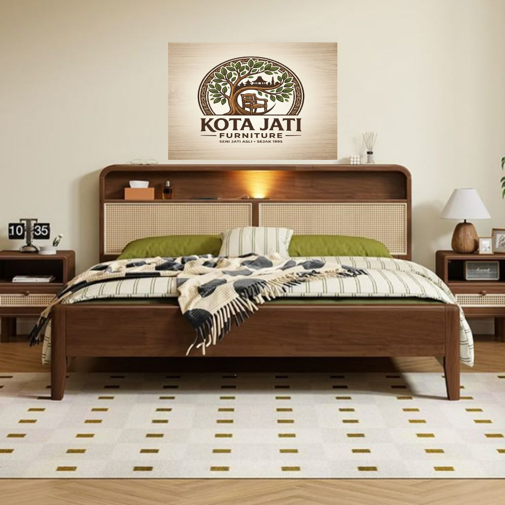 dipan tempat tidur kayu jati, tempat tidur minimalis kayu jati, dipan kayu jati