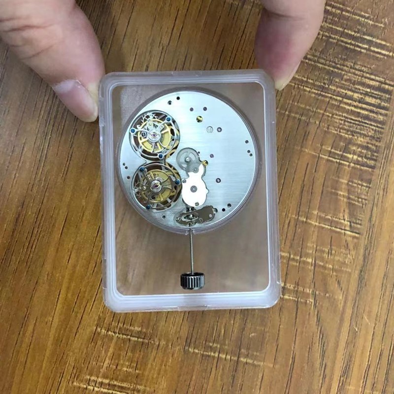 SEAKOSS Skeleton Double Tourbillon Mechanical Hand Winng Movement Suitable for Assembling Mens Tourb