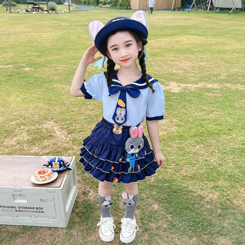 Mentari Kecil Set gaun anak-anak, gaun putri Officer Judy, gaun bayi, gaya Lolita