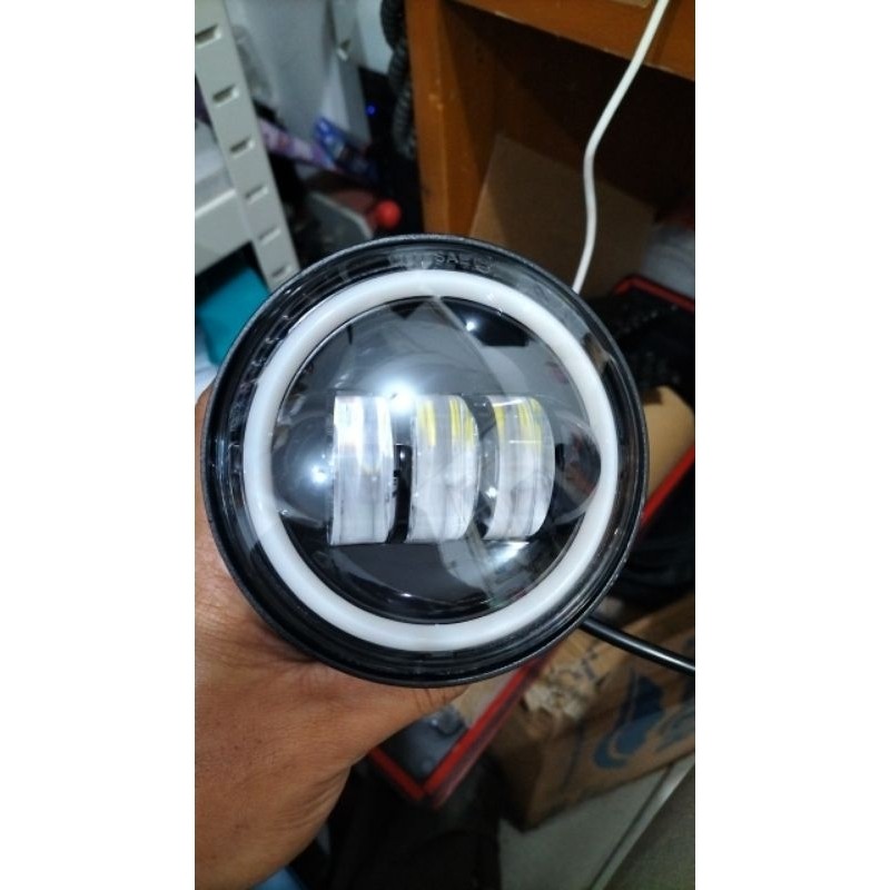 KATLENSHOP Lampu C70 Daymaker 4.5 Inch DOT SAE Ring Kuning Putih