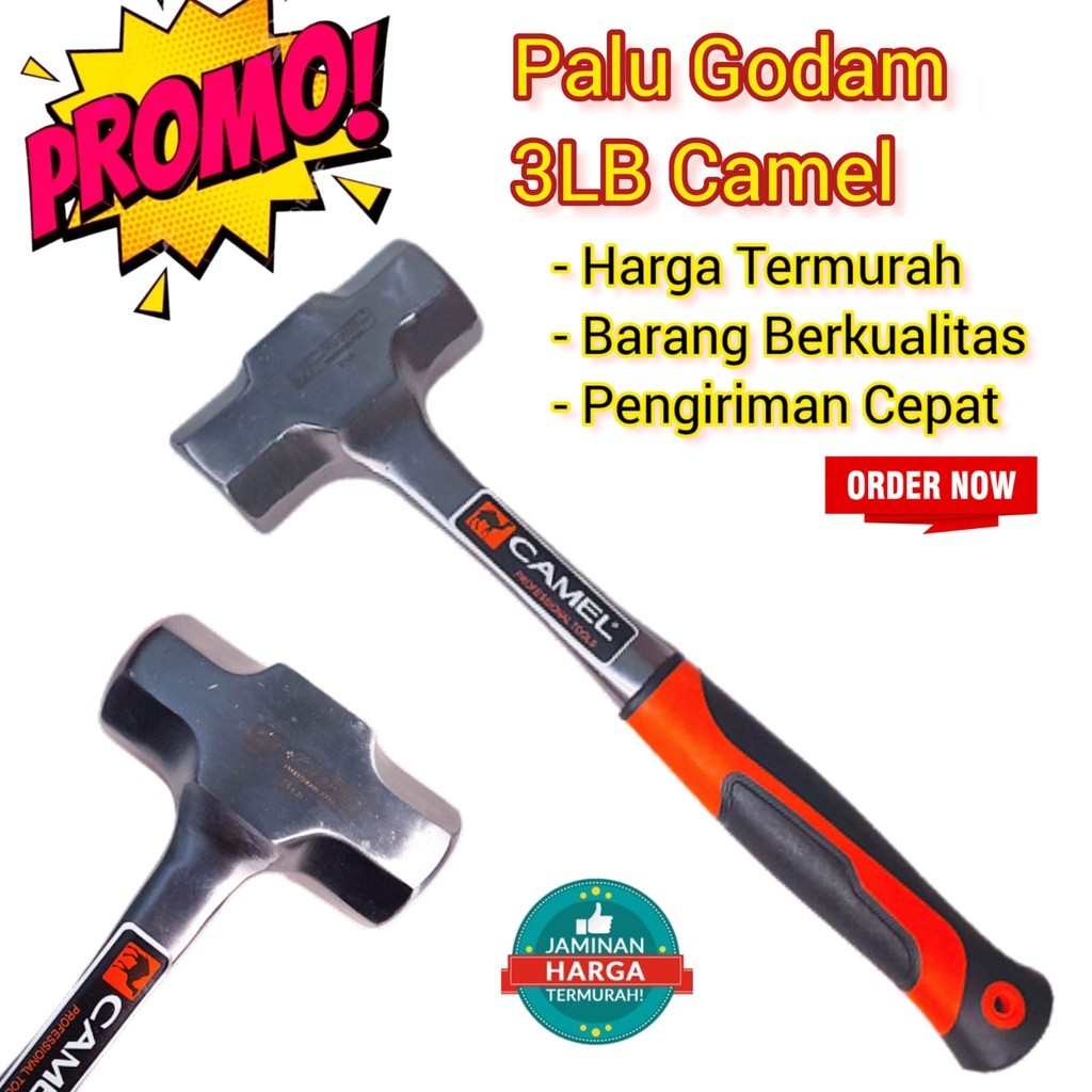 READY Palu Godam Camel 3LB Bodem Bogem Penghancur Beton Tembok Batu Rubber, alat tukang bangunan, to