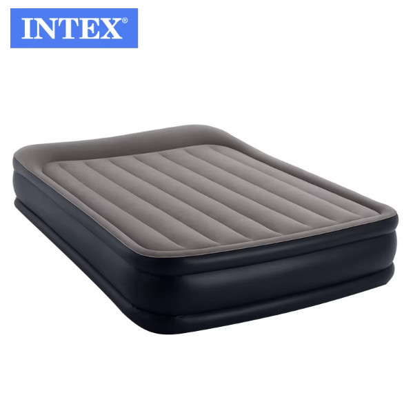 INTEX Kasur Angin Queen Durabeam Deluxe 64136 + pompa + tas kasur angin jumbo Intex