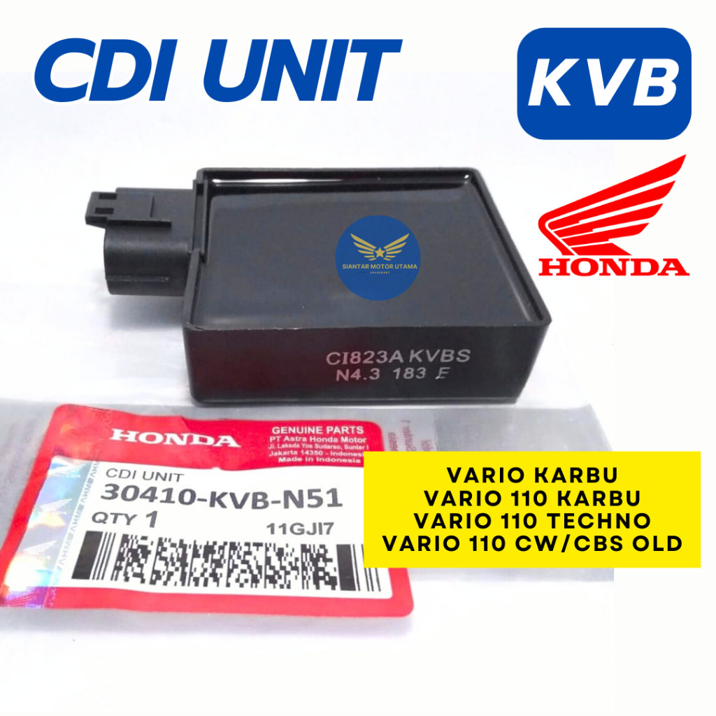 30410-KVB-N51 CDI KVB ORIGINAL HONDA VARIO KARBU VARIO 110 KARBU VARIO 110 TECHNO VARIO 110 CW CBS O