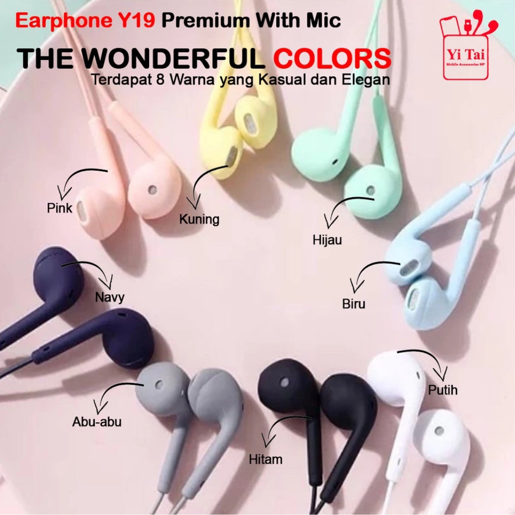 Headset Stereo U Music 19 Earphone Kabel 3.5mm Suara Jernih Bass Mantap Universal Android iPhone Lap