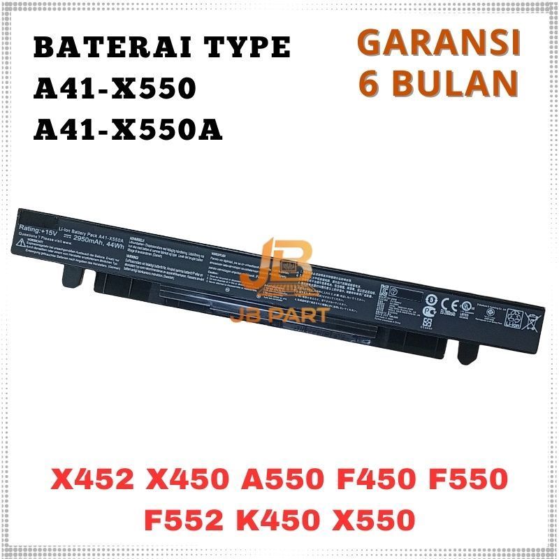 Baterai Battery Laptop Asus X452 X452E X452EA X452C X452CP -JBPART