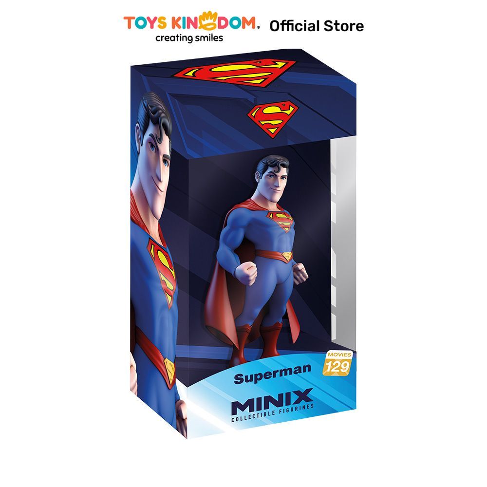 Toys Kingdom Minix DC Figure Superman 12 cm - Biru/Merah Figur Miniatur Karakter Mainan Koleksi Coll