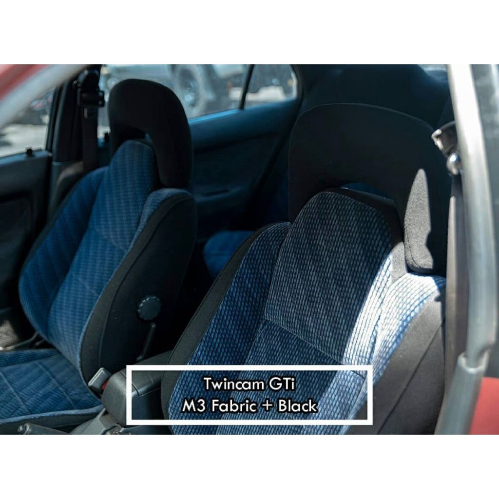 SALE Kain Jok Mobil Kain Tengah bludru Fabric warna biru tua salur hitam soft (stok terakhir)