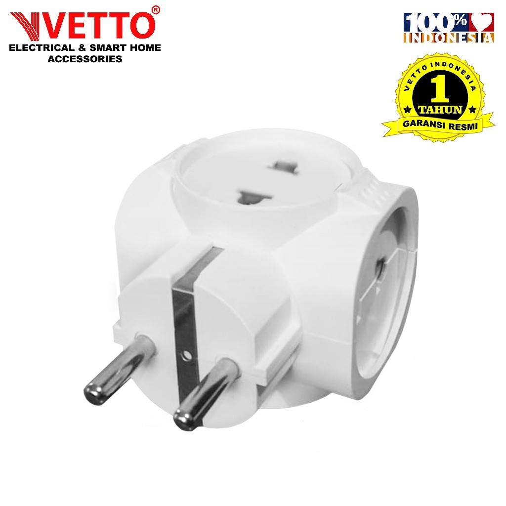 VETTO Steker T Multi 4 Lubang