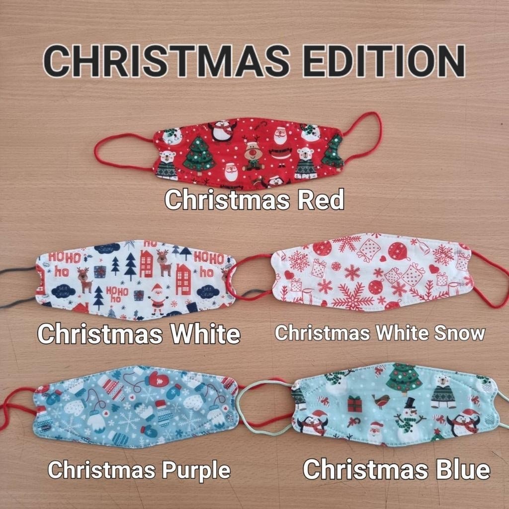 RISAOSHOP MASKER KF94 MOUSON MOTIF NATAL/ MASKER KF94 MOUSON/ MASKER DEWASA KF94