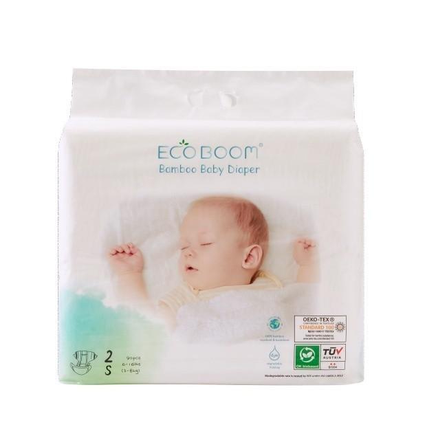 newEco Boom Bamboo Diaper - Popok Tape & Pants Bayi Eco Friendly Diapers - M32 TAPEprenium - S90 TAP