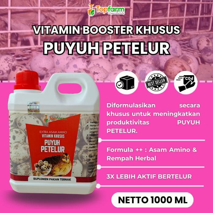 Vitamin Burung Puyuh Petelur/ Vitamin Herbal Puyuh Petelur/ Obat Untuk meningkatkan Produksi Puyuh /