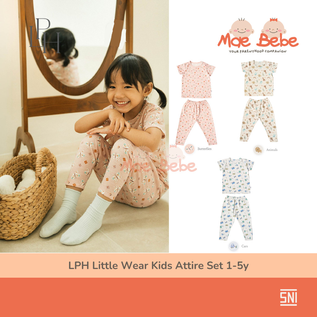 ZARISHOP.ID Little Palmerhaus LPH Little Wear Kids Attire Set Setelan Pendek Celana Panjang 1-5 Tahu