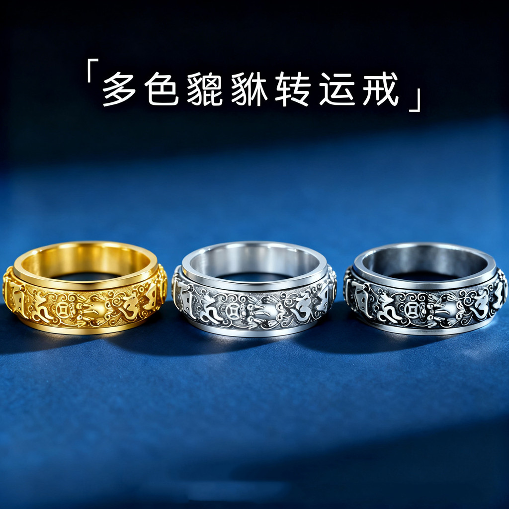 Pixiu ring Men Rotating ring