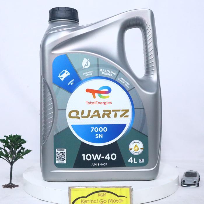 TOTAL QUARTZ 7000 SAE 10W-40 4 LITER API SERVICE SN/CF OLI MOBIL MESIN BENSIN PELUMAS SYNTHETIC CLEA