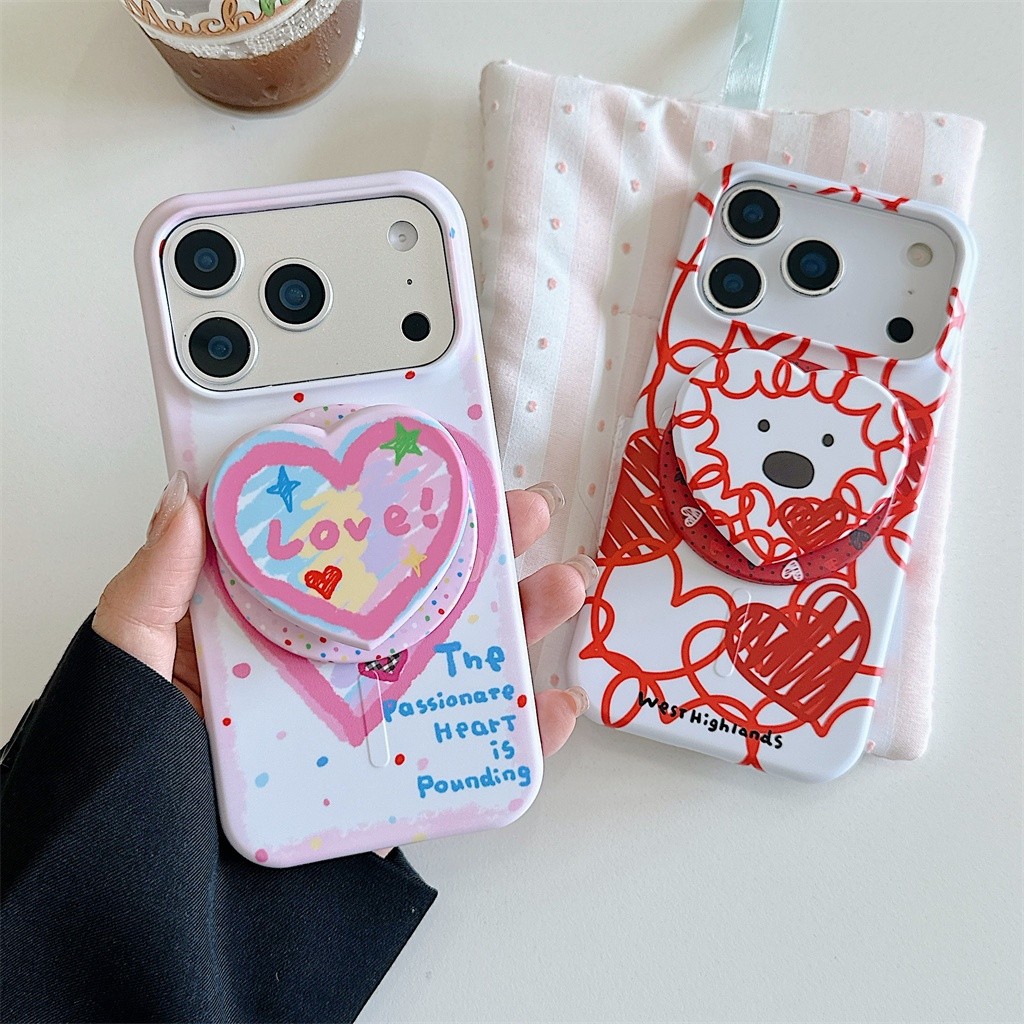 Casing iPhone 17 Pro Max 16 Pro Max 15 Pro Max Garis Merah Cinta Bahasa Inggris