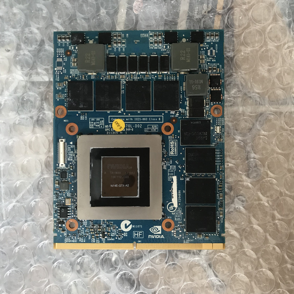 Tarjeta de video gráfica original GTX 780M GTX780M 4GB N14E-GTX-A2 para tarjeta de video portátil De