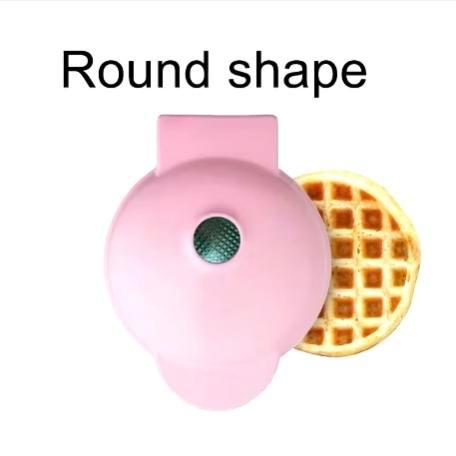 waffle maker mini elektrik / mesin pembuat waffle pizza mini - Pink