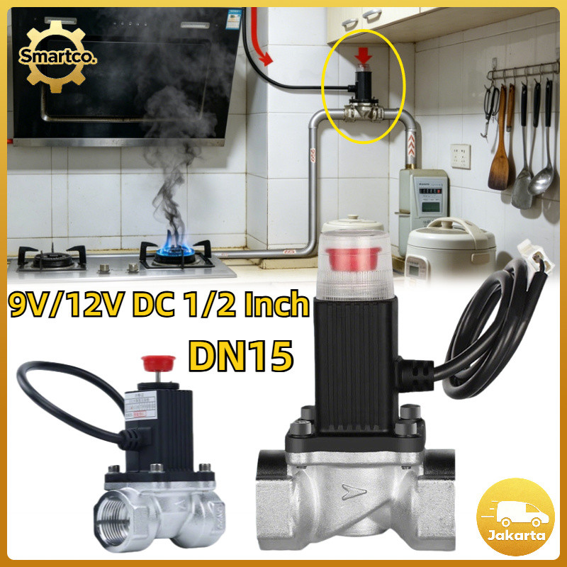 Solenoid Gas Detector Tahan Ledakan DN15 1/2 Inch DC 12V