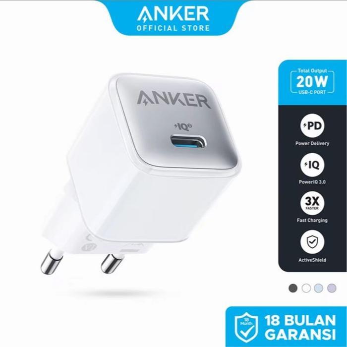 Wall Charger Anker PowerPort Nano Pro 20W - A2637 - Putih