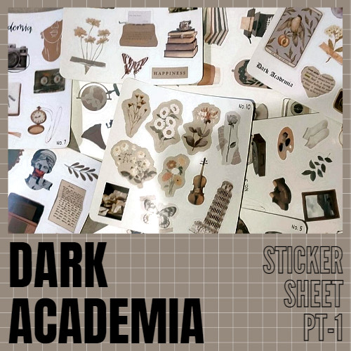 Dark Academia Stickers / Stiker Dark Academia / Old School / Stiker Vintage/ Jurnal Stiker