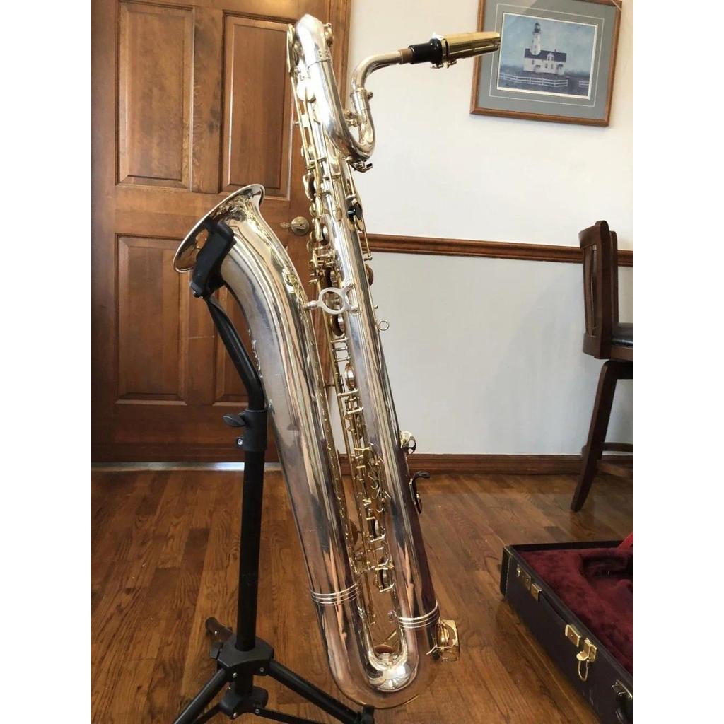 Jupiter JBS-893 E Flat Baritone Saxophone Silver Plated Body Gold Lacquer Key Instrument Musical Bra