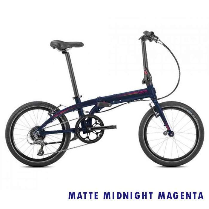TERN LINK D8 Folding Bike Rim Brake Limited Edition - Sepeda Lipat - Midnight Magenta